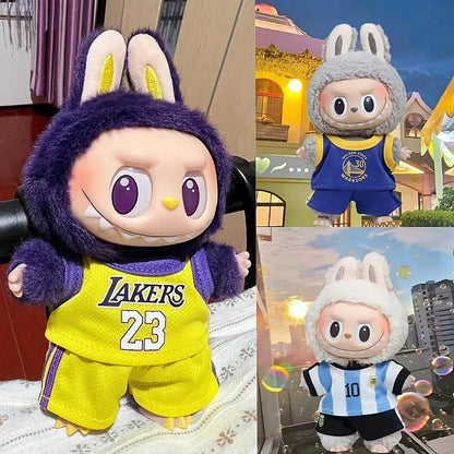 Labubu Basketball Clothes Cute Doll Decoration Handmade Doll Clothes
