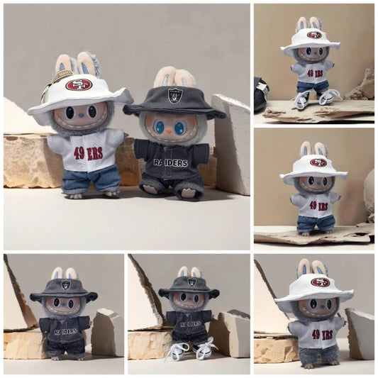 Labubu is wearing a pendant Labubu key chain baby clothes