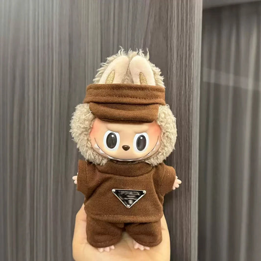 Labubu Doll Clothes Enamel Labu Cloth 17cm Doll Cute Dress-up Climbing Clothes