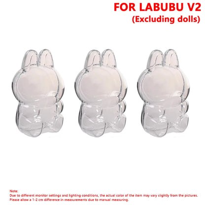 For Labubu Doll Case Transparent Protective Cover  Case Storage Box Dolls Accessories