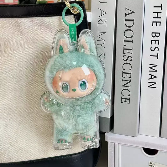 Labubu V3 Third Generation Cloth Transparent Protective Shell Accessories Standing Protective Cover Dustproof Hanging Decoration